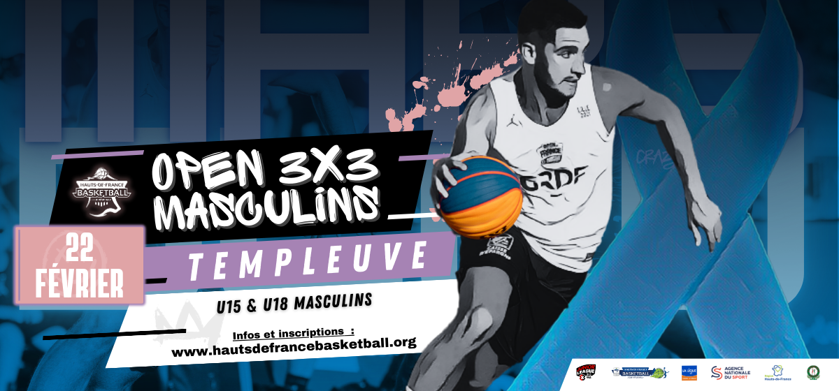 Seconde édition de l’OPEN 3×3 100% Masculins !